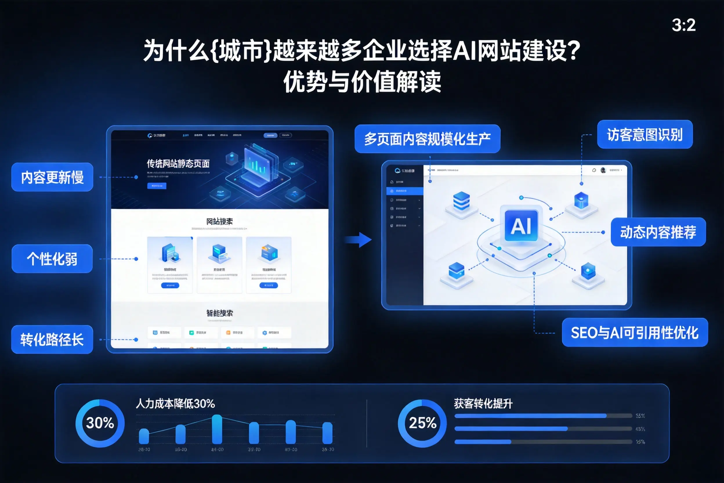 为什么来宾越来越多企业选择AI网站建设?优势与价值解读
