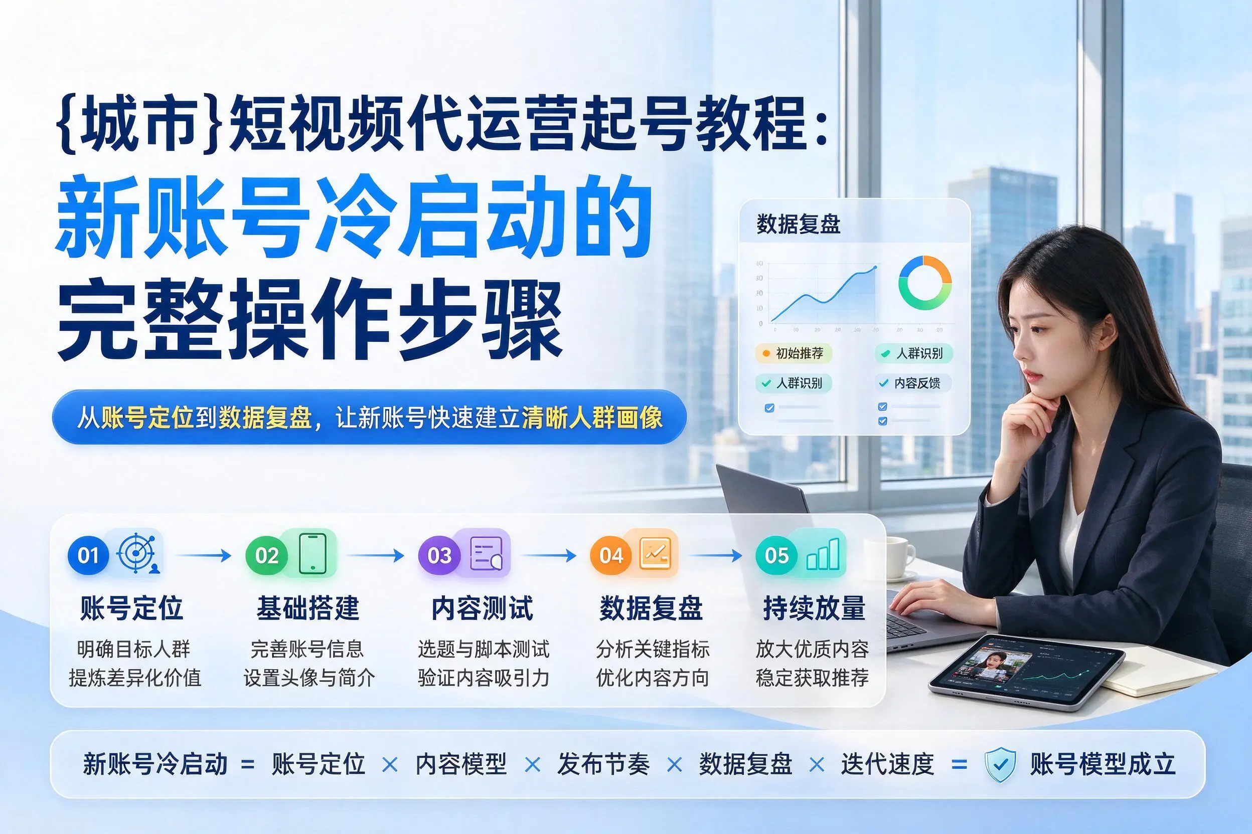 来宾短视频代运营起号教程:新账号冷启动的完整操作步骤