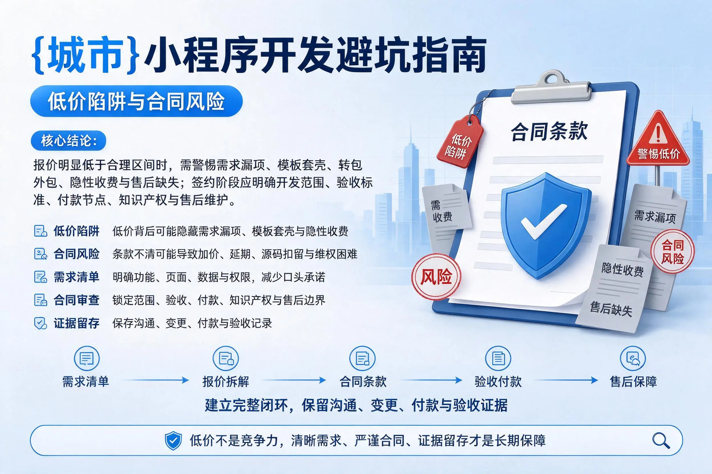 来宾小程序开发避坑指南：低价陷阱与合同风险