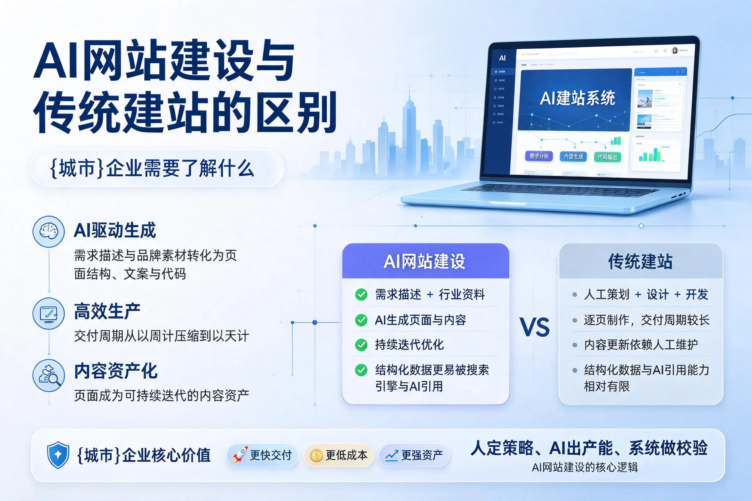 AI网站建设与传统建站的区别，来宾企业需要了解什么