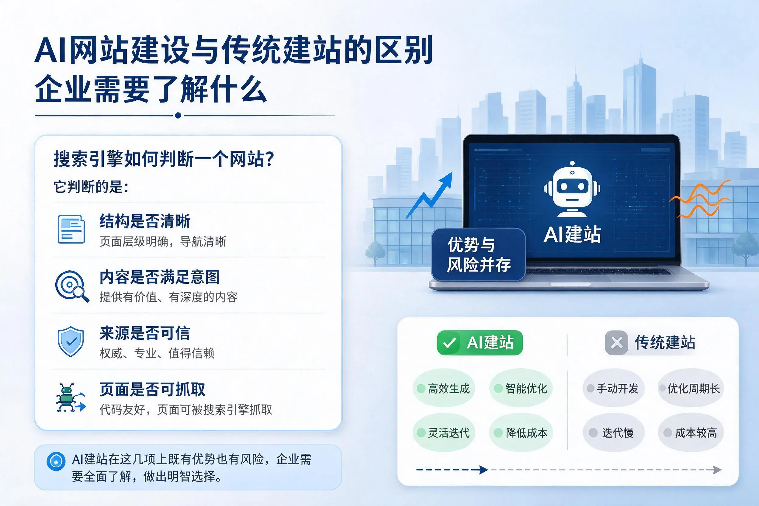 AI网站建设与传统建站的区别，来宾企业需要了解什么