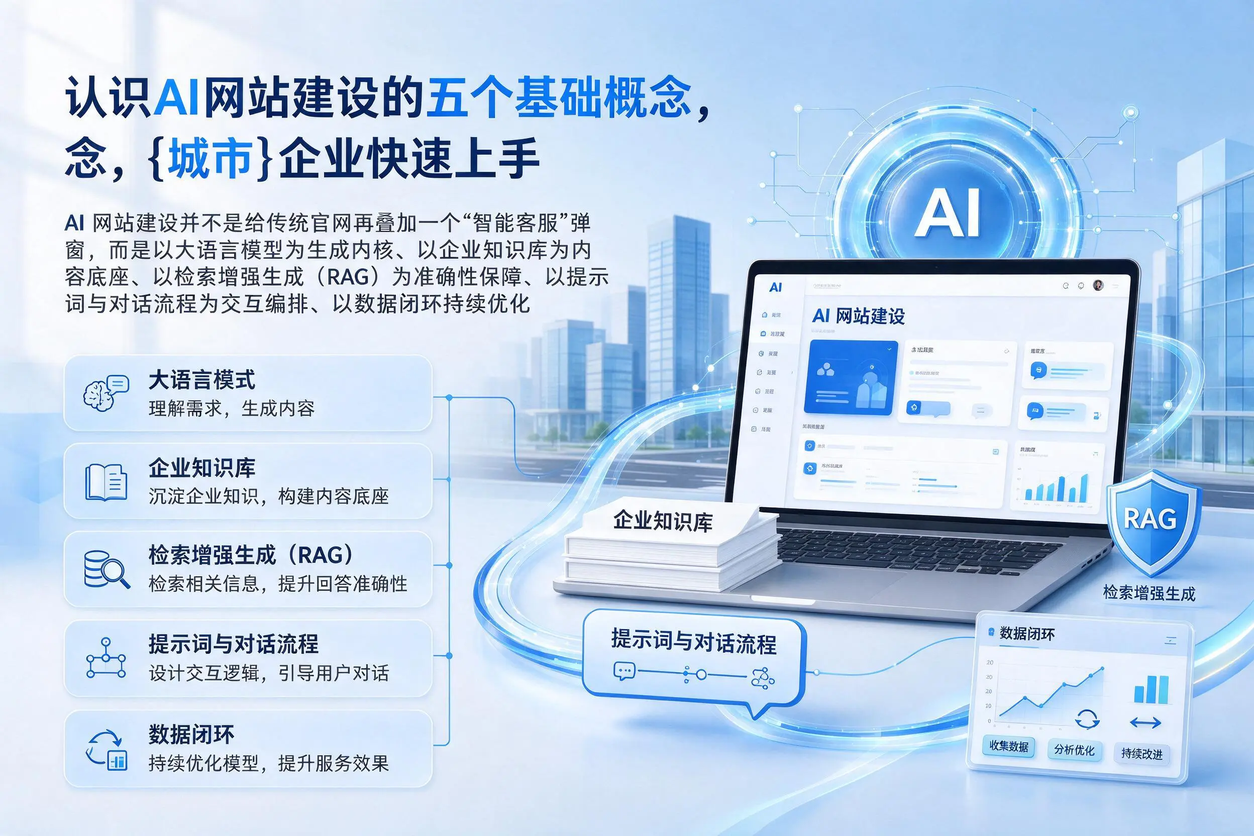 认识AI网站建设的五个基础概念，来宾企业快速上手