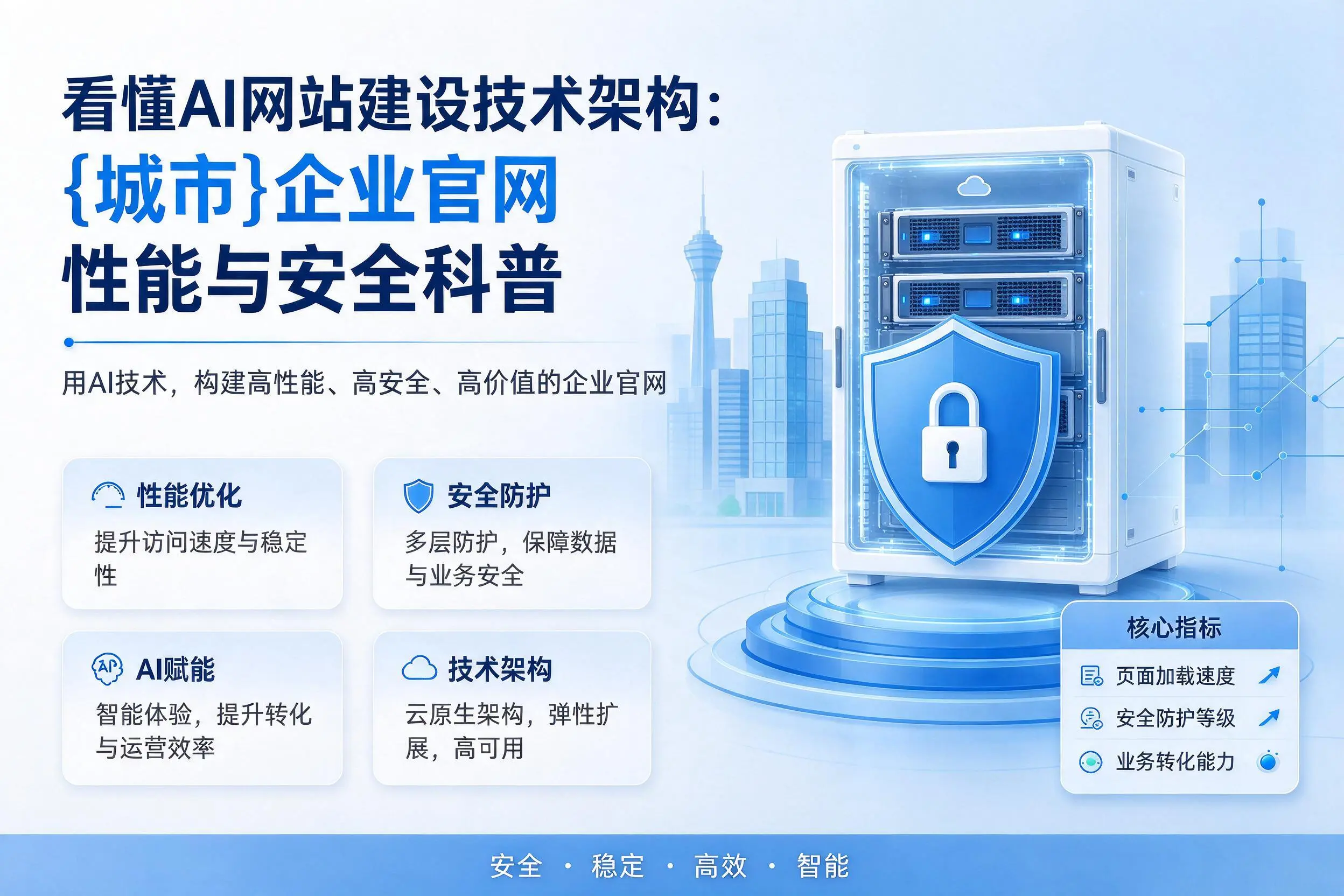 看懂AI网站建设技术架构:来宾企业官网性能与安全科普