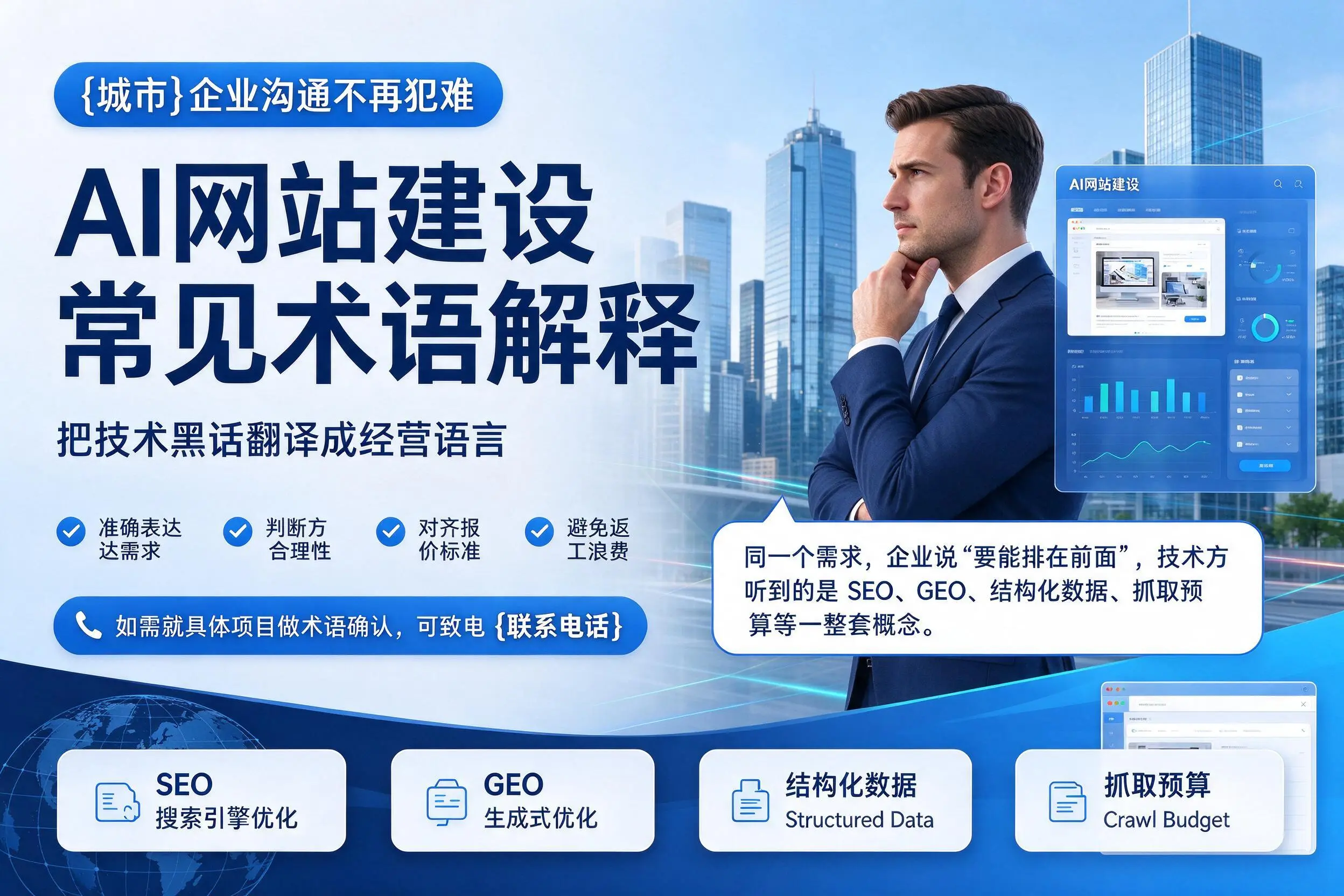 AI网站建设常见术语解释，来宾企业沟通不再犯难